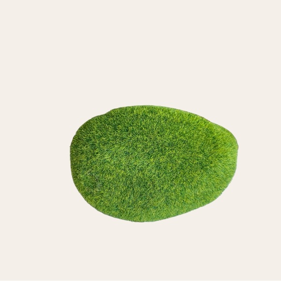 Faux Flocked Green Moss Hen Chicken Farmhouse Figurine Set of 3 - Picture 4 of 9